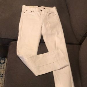 White JCrew matchstick jeans